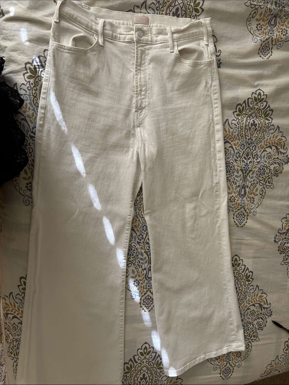 Mother High-Rise Wide-Leg White Women’s Jeans